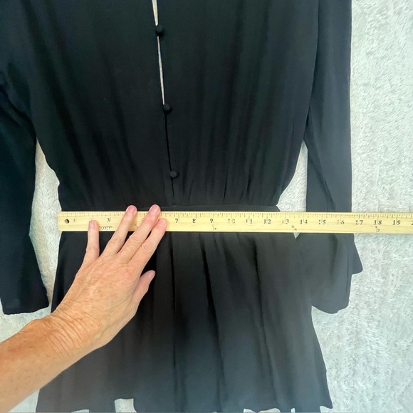 ShowPo Black Rayon Shorts Romper Faux Wrap Jumpsuit Sz 4 - Picture 14 of 16